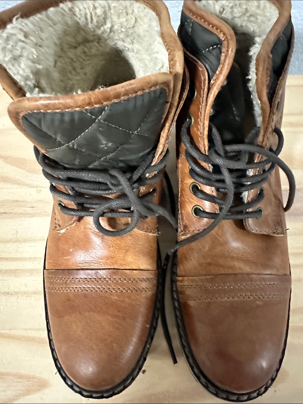 Franko Fortini Brown Men's Leather Lace-Up Winter Boots